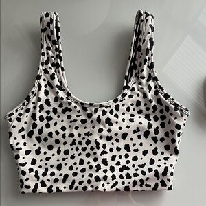 Balance Athletica (Now Vitality) Animal Print Crop Top Sports Bra-Small